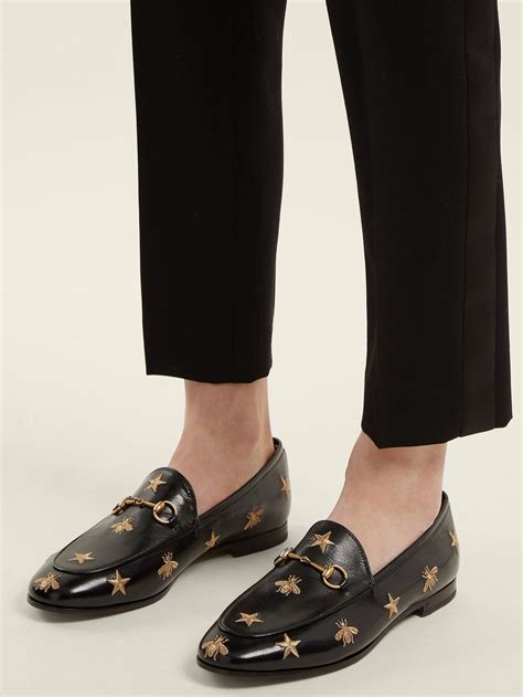 gucci women's loafers embroidered|classic gucci loafers women's.